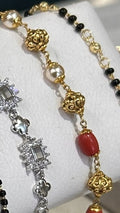 Red beads with pearls n silver beads