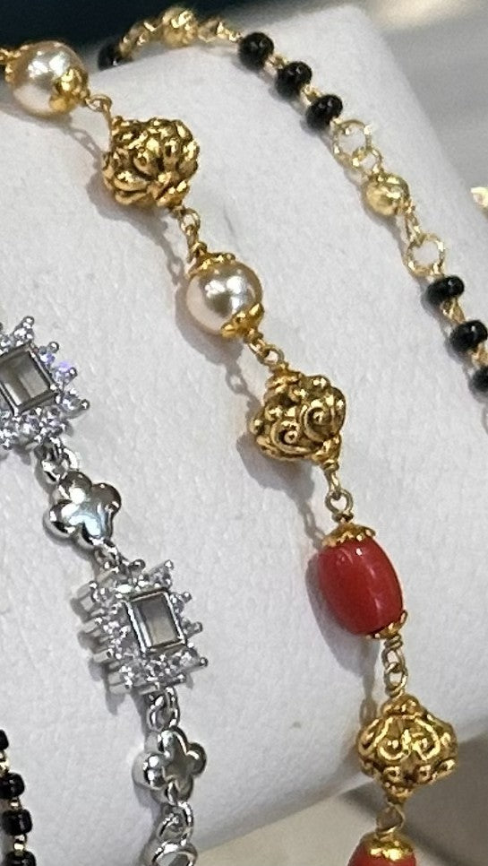 Red beads with pearls n silver beads