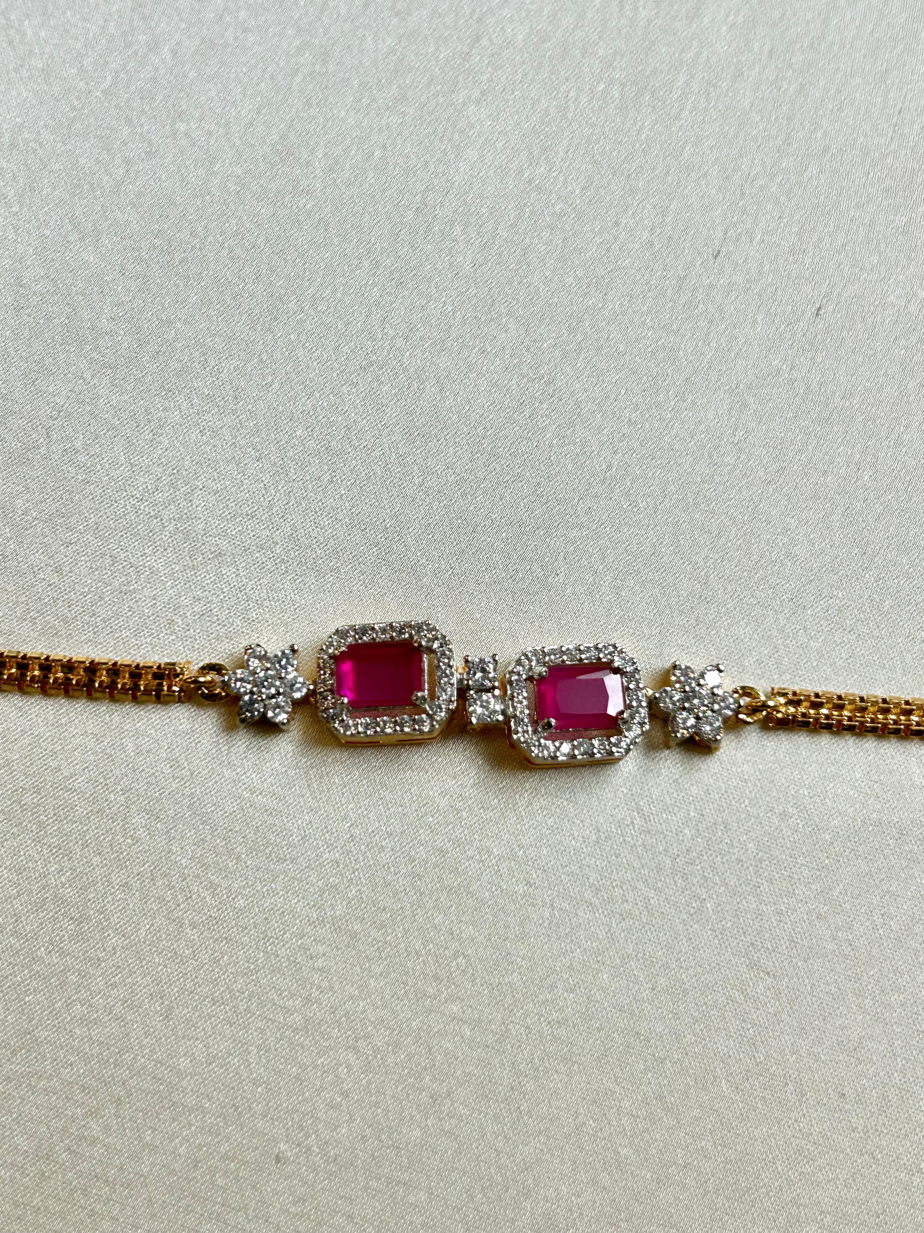Ruby Radiance Moissanite Bracelet