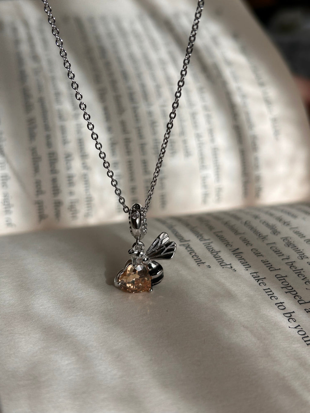 Sterling Silver Yellow Bee Charm Dokiya