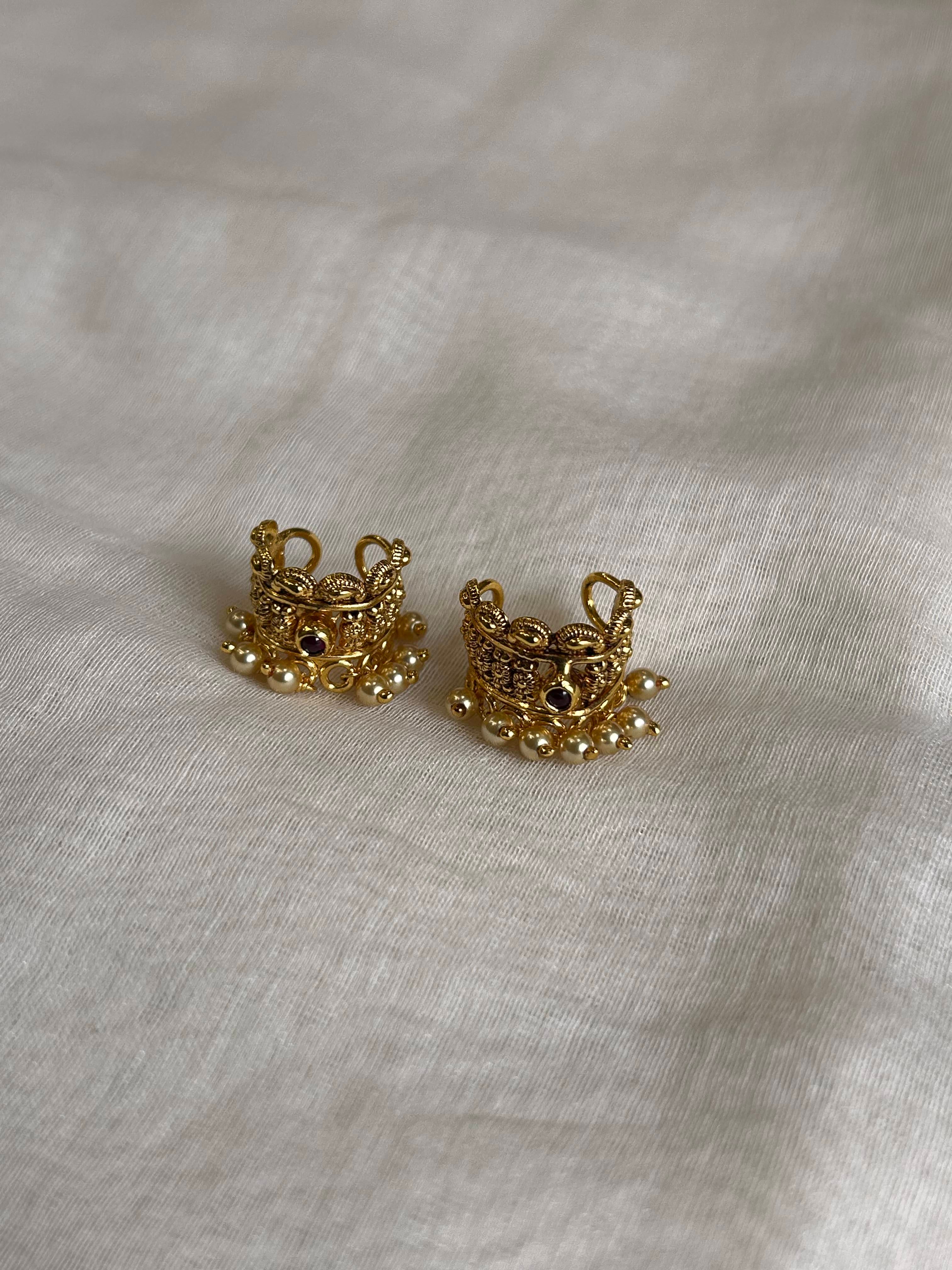 Temple  Pearl Bugadi ear cuffs