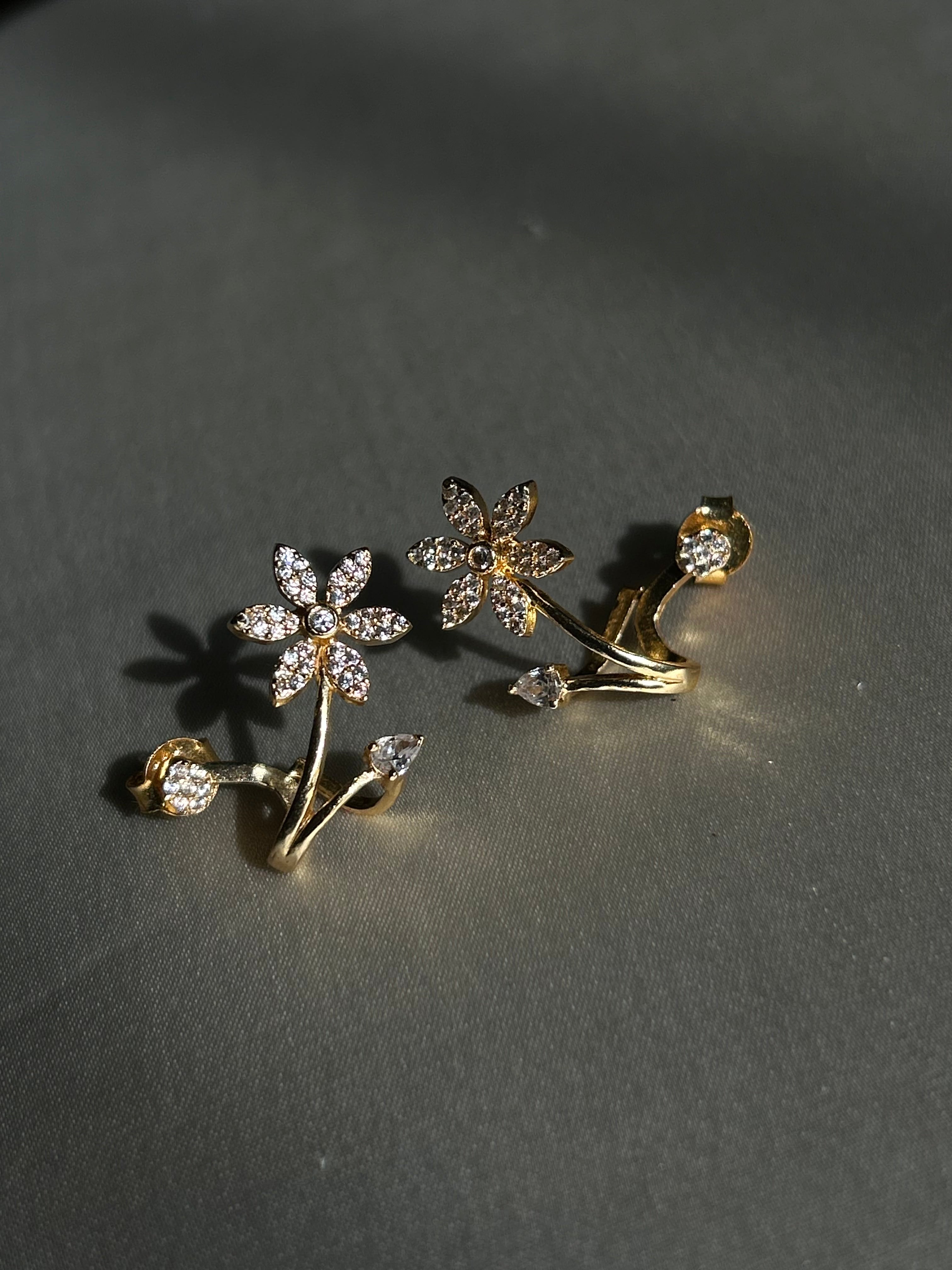 Golden Daisy Ear Climbers