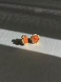 Crimson Blossom Studs