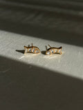 Matsya Kundan white Studs