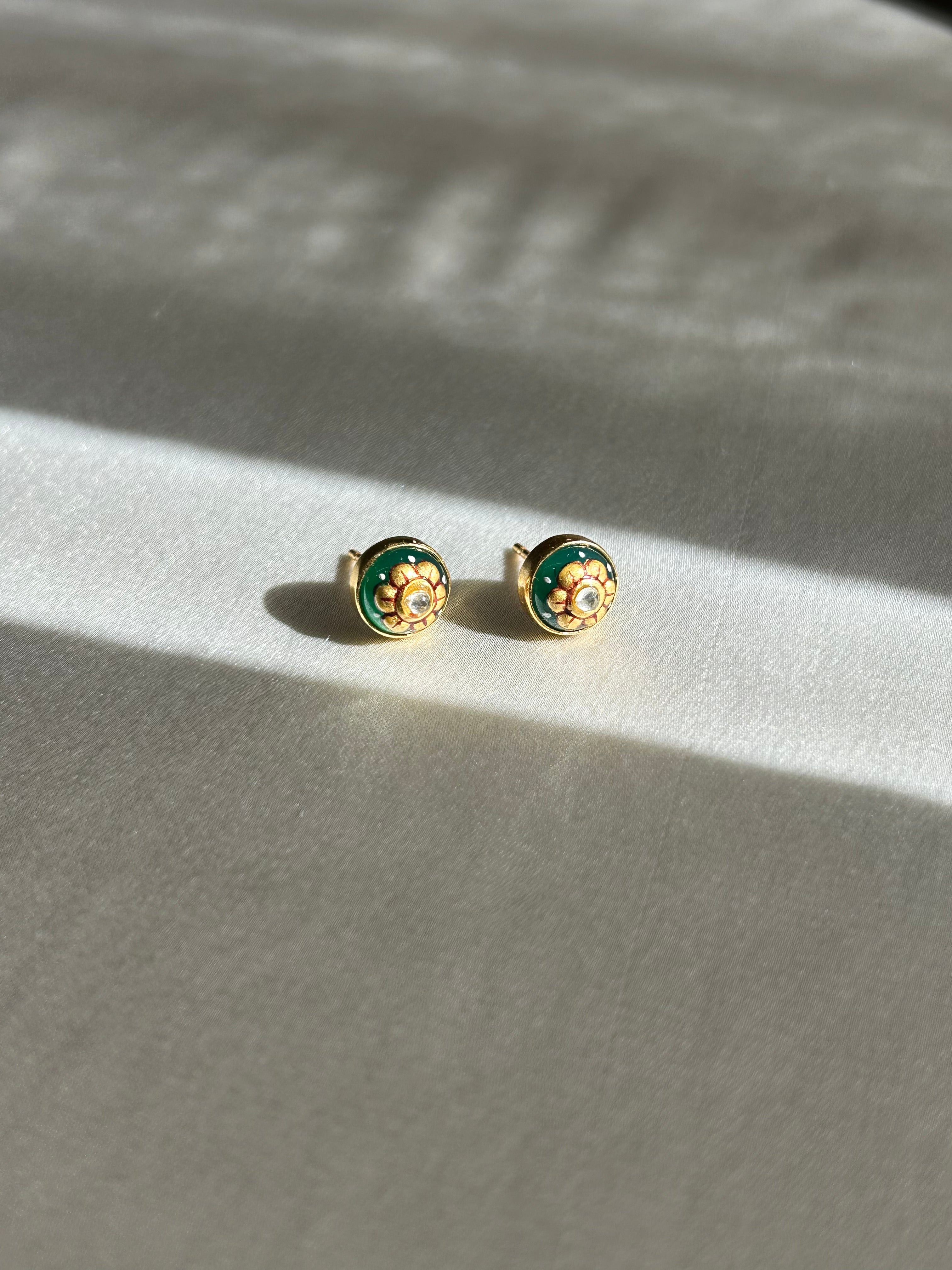 Emerald Bloom Studs