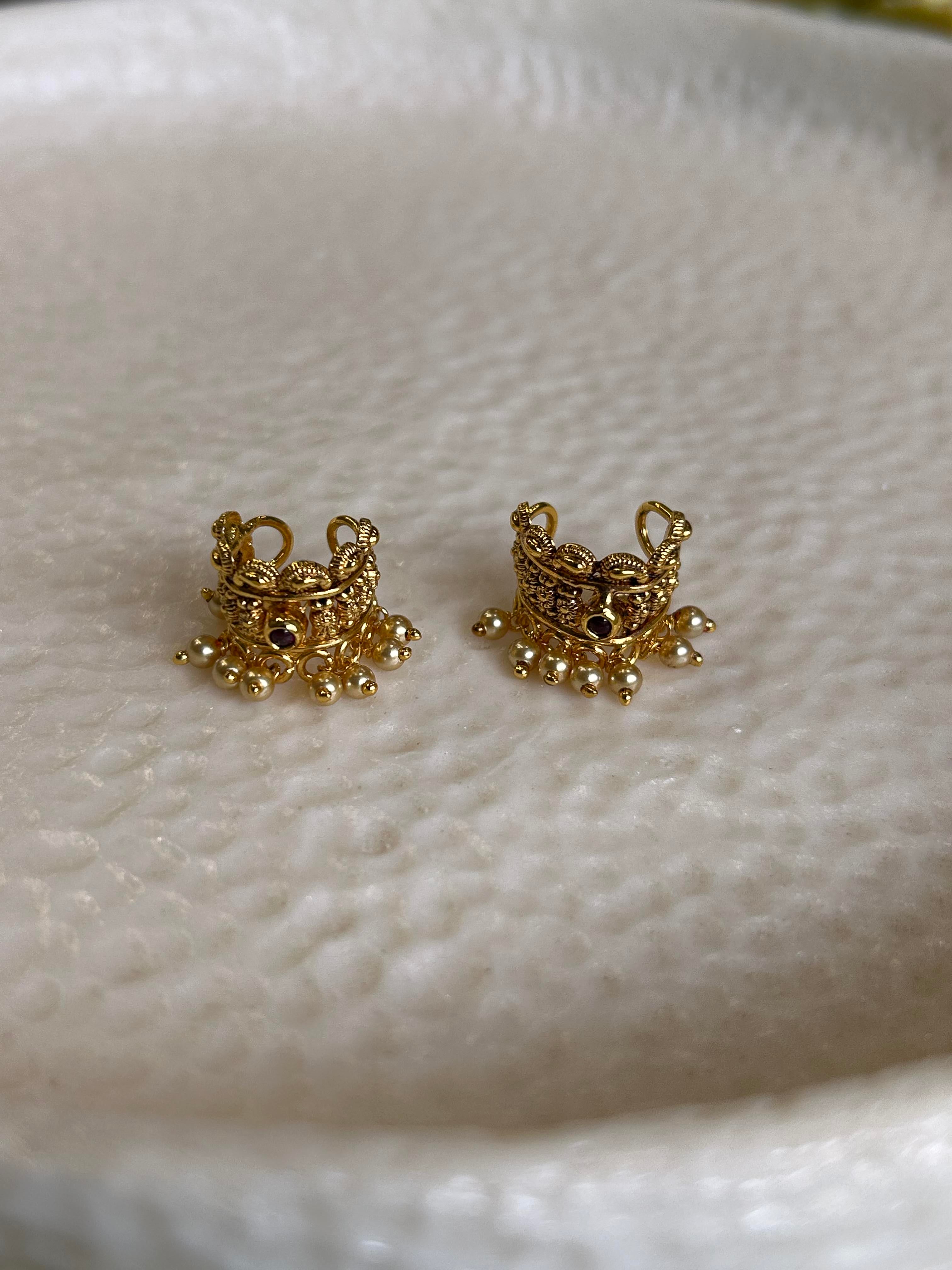 Temple  Pearl Bugadi ear cuffs