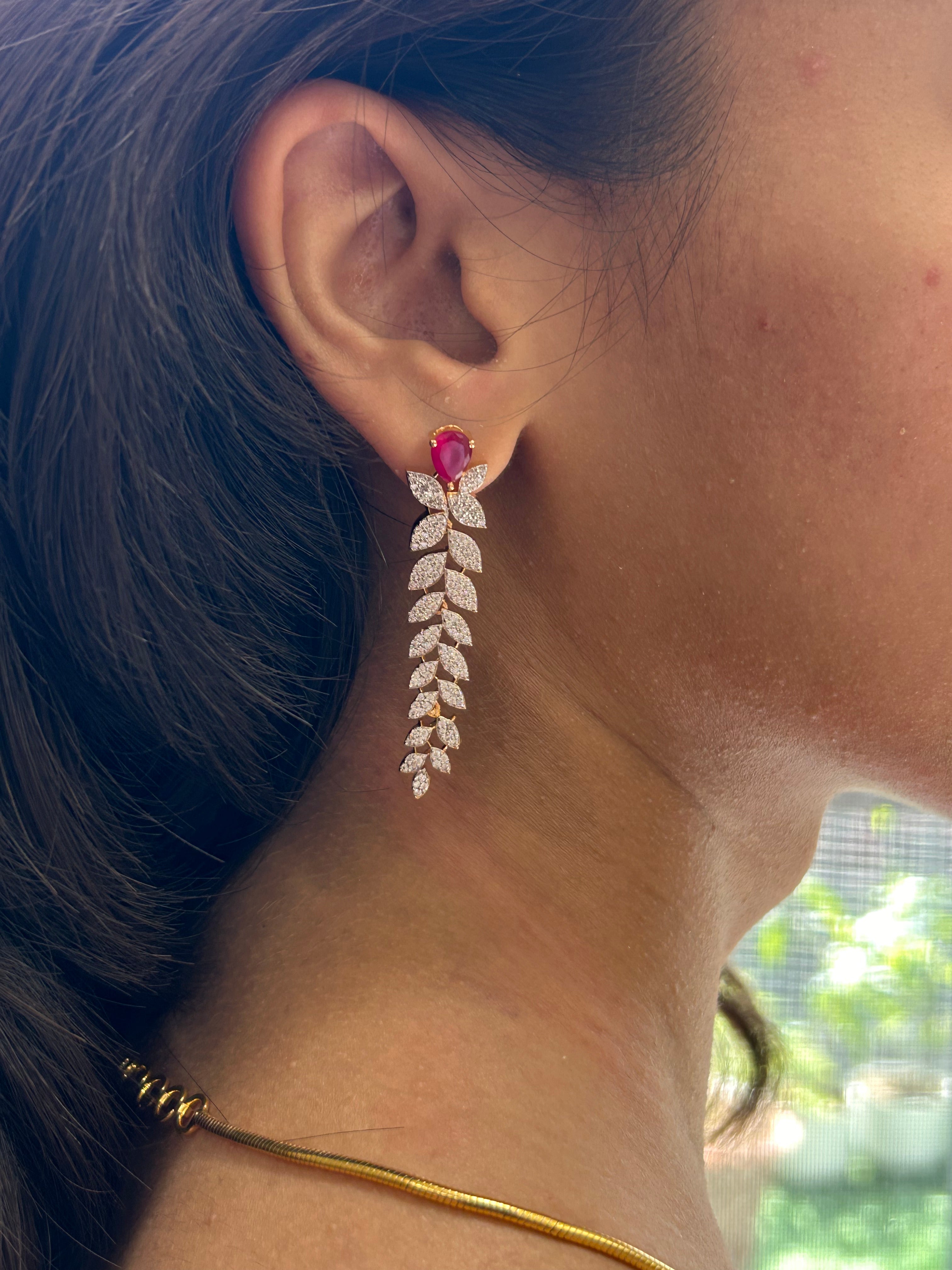 Ruby Vine Necklace Set