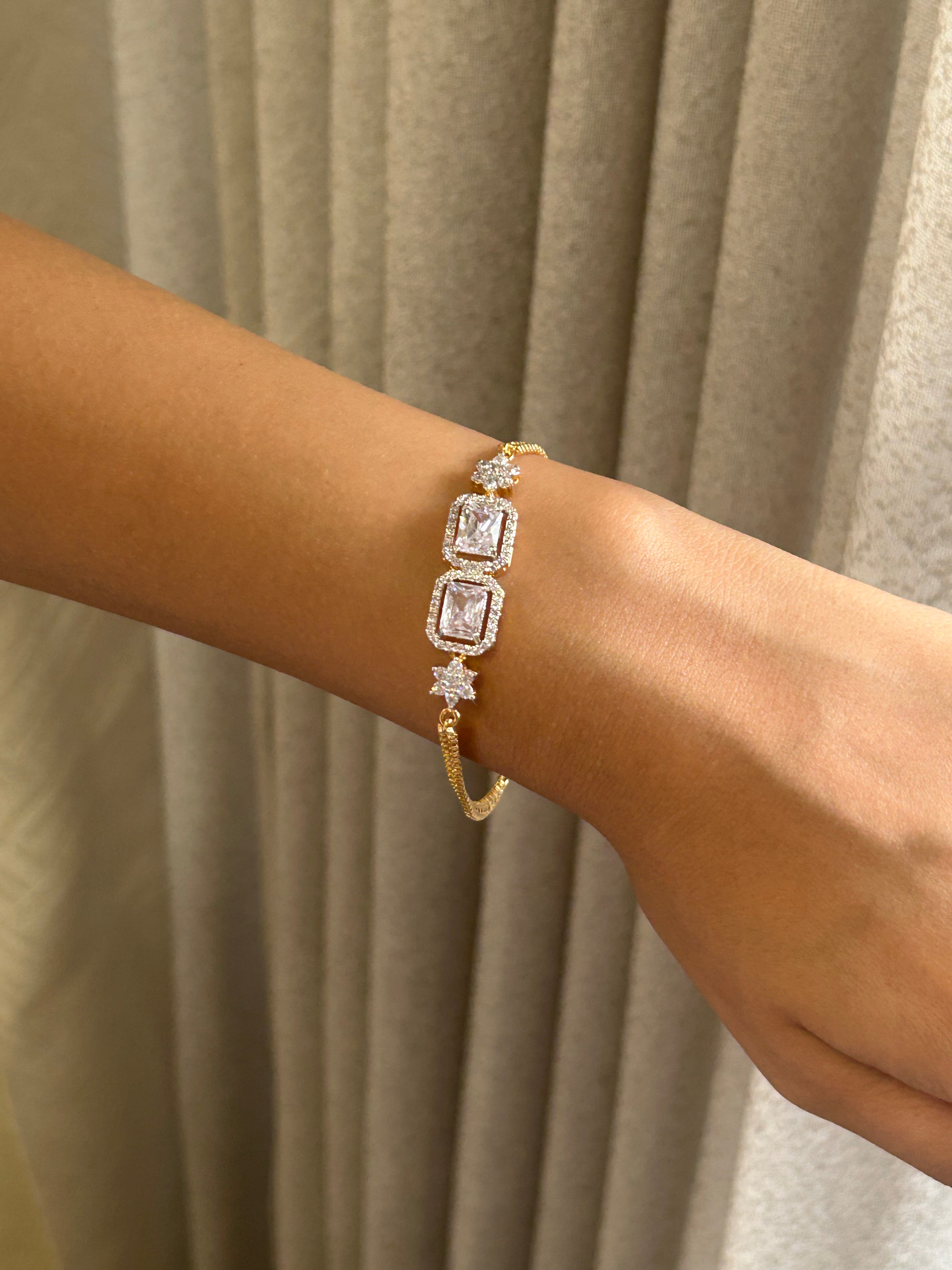 Twin Radiance Moissanite Bracelet