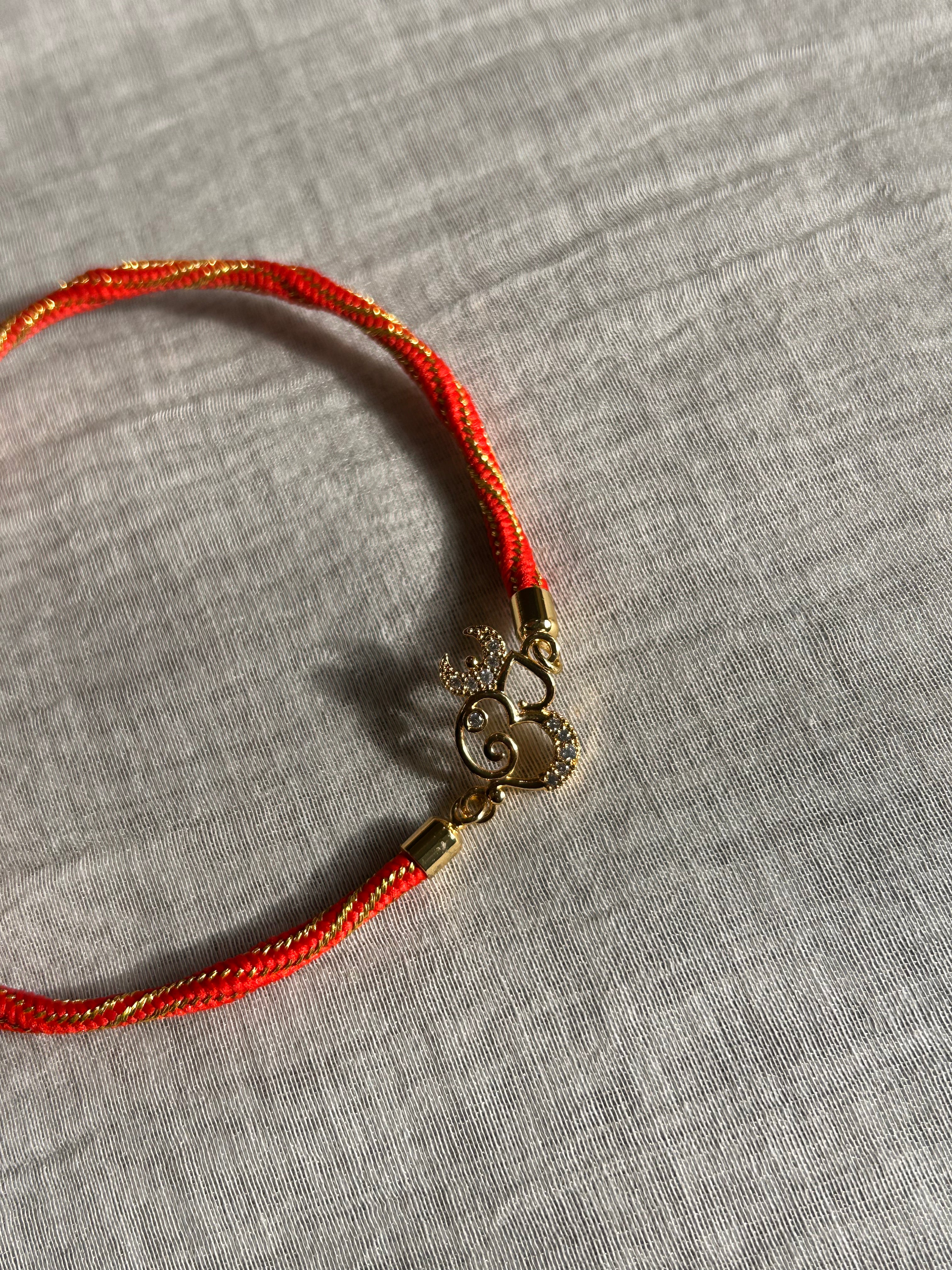 925 Sterling Silver CZ Rakhi |OM Motif