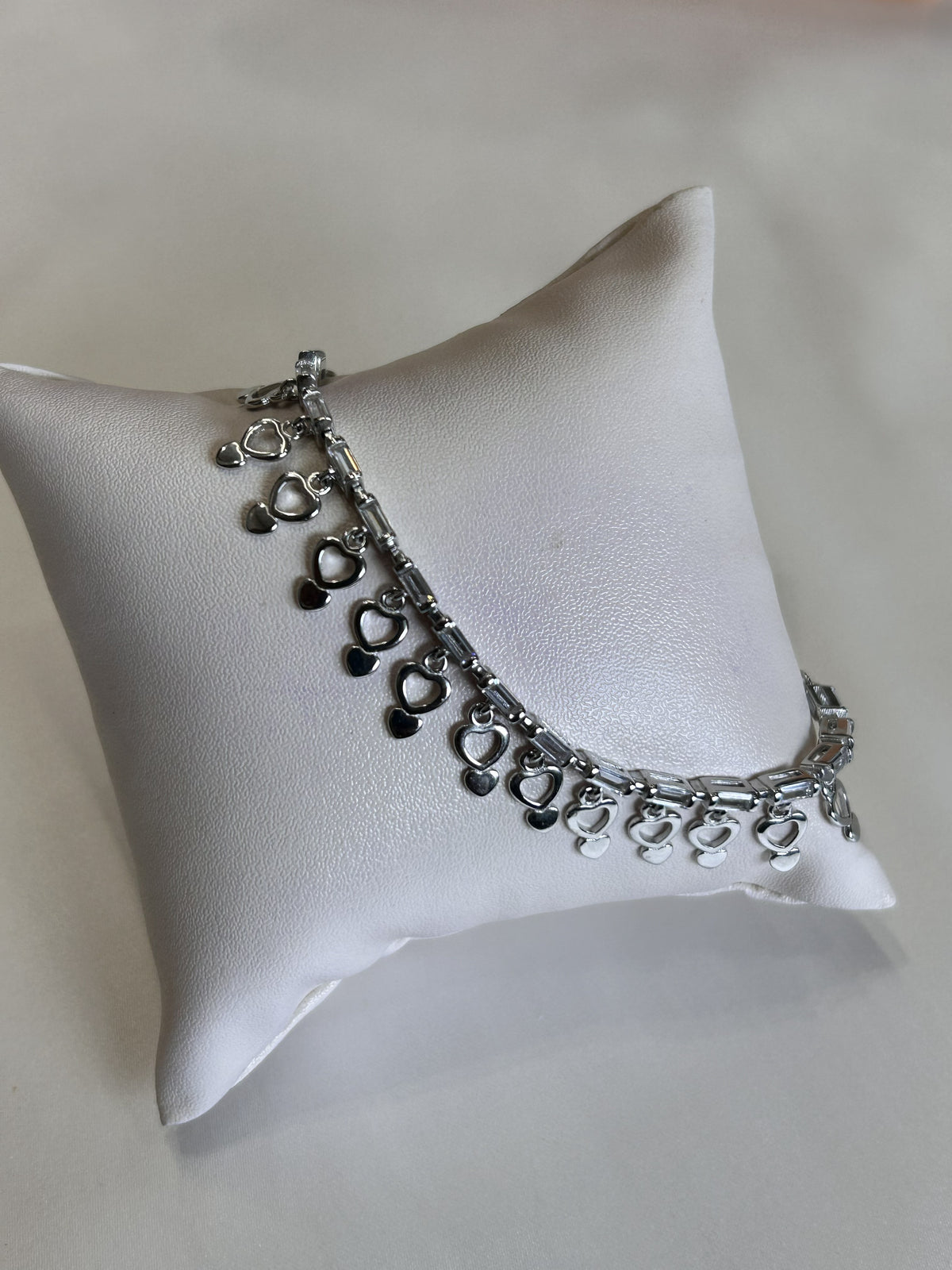Heart Frame Charm Bracelet